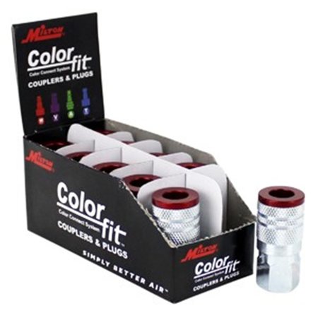 WILTON Milton 0.25 in. NPTF M Style ColorFit Couplers - Red MI99105